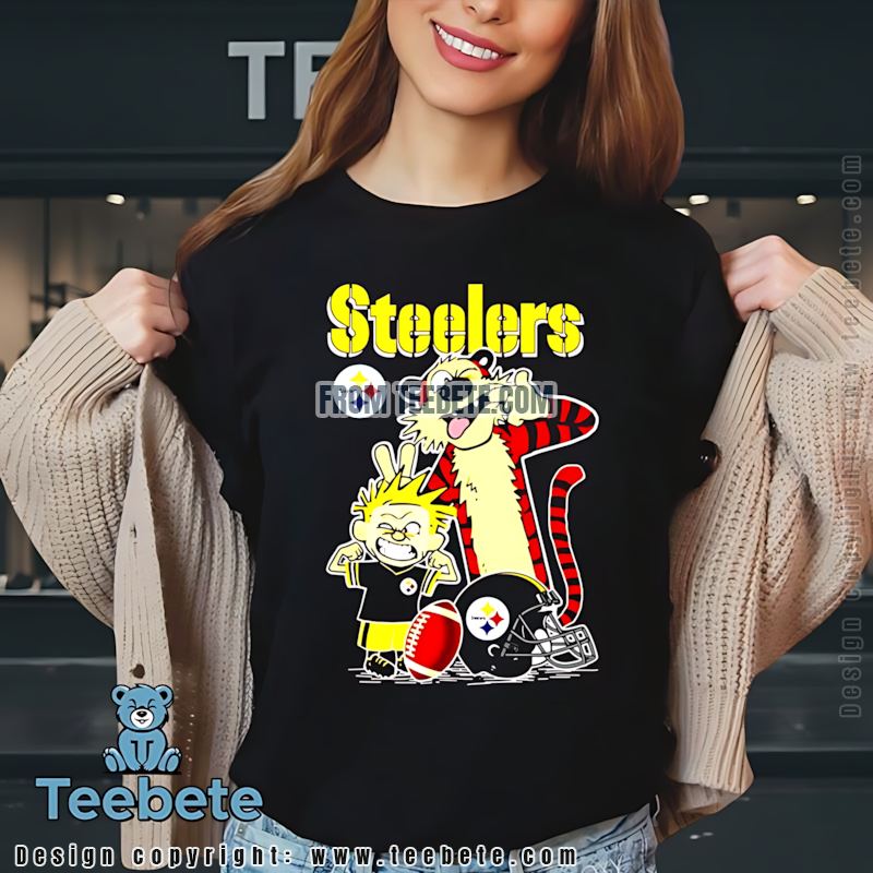 Calvin And Hobbes Steelers Shirt Funny Game Day