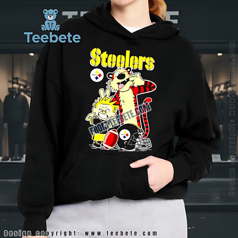 Calvin And Hobbes Steelers Hoodie Funny Game Day Calvin And Hobbes Steelers Hoodie Funny Game Day