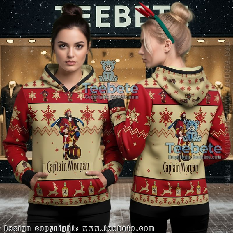 Busch Light Ugly Christmas 3D Hoodie Drinking All The Way