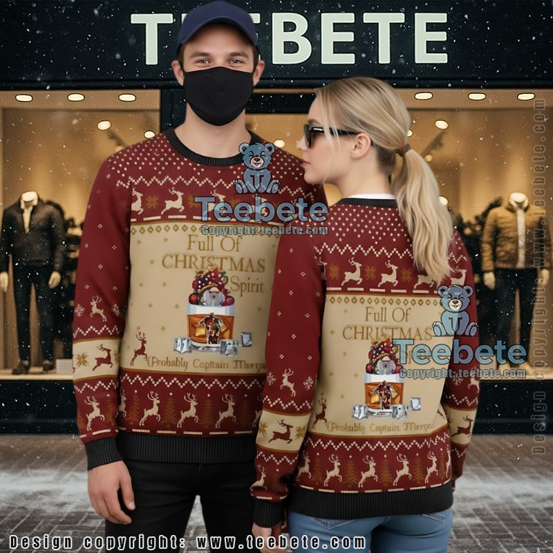 Captain Morgan Ugly Christmas Sweater Drinker Funny Holiday