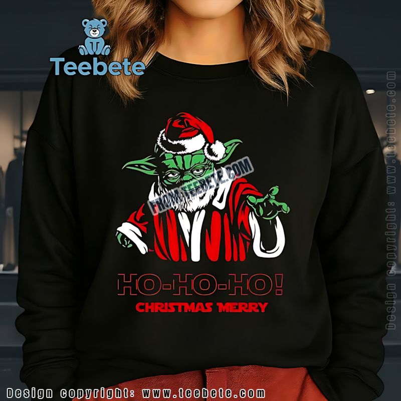 Christmas Merry Yoda Long Sleeve Ho Ho Ho Funny Fan Christmas Merry Yoda Long Sleeve Ho Ho Ho Funny Fan