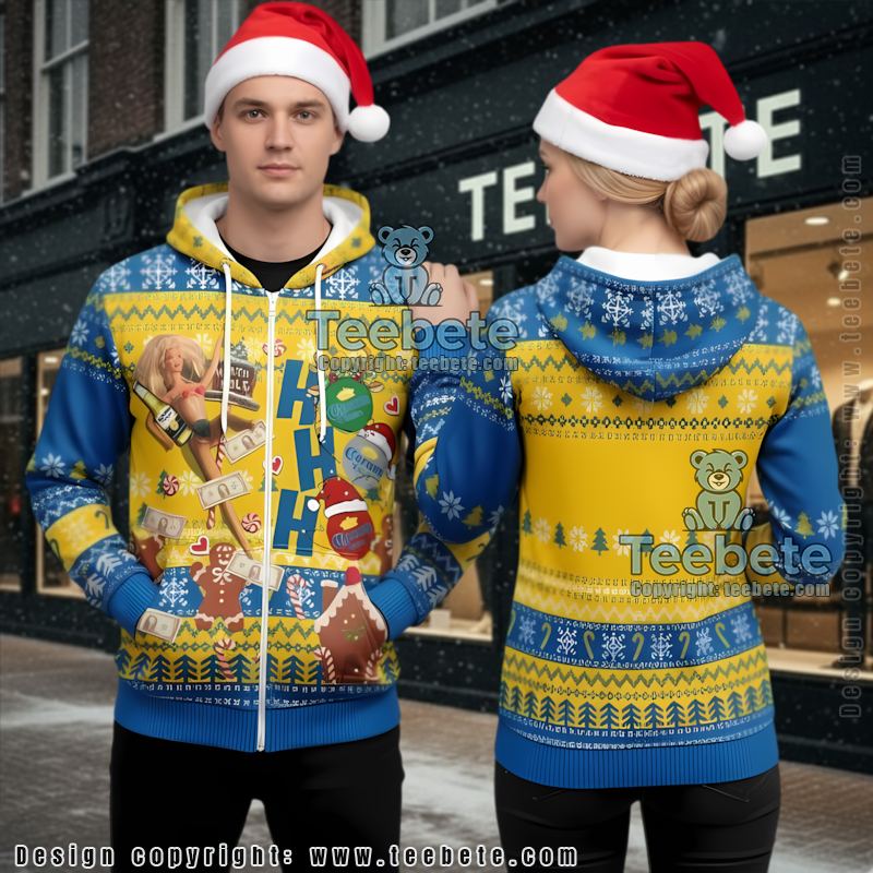 Crown Royal Christmas Reindeer Holiday Ugly Christmas 3D Hoodie