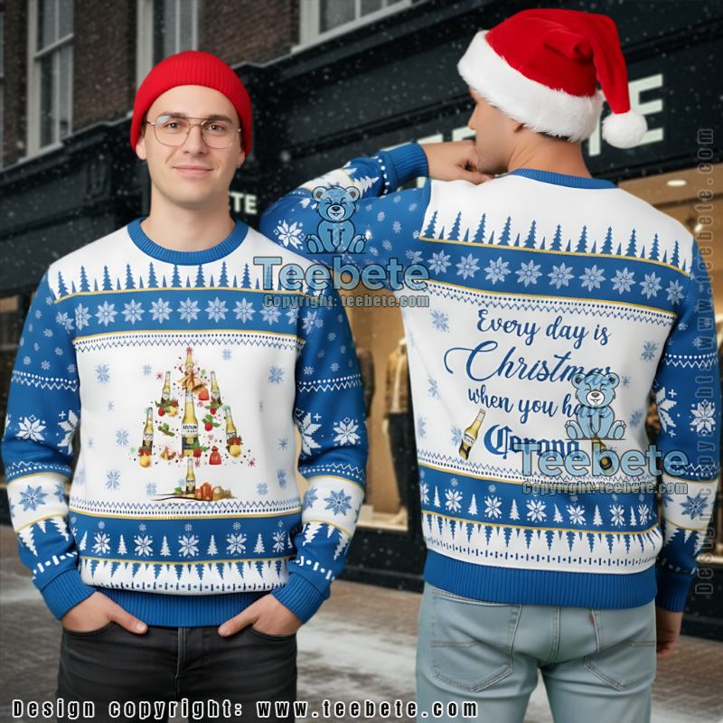 Corona Extra Ugly Christmas Sweater Holiday Party Apparel