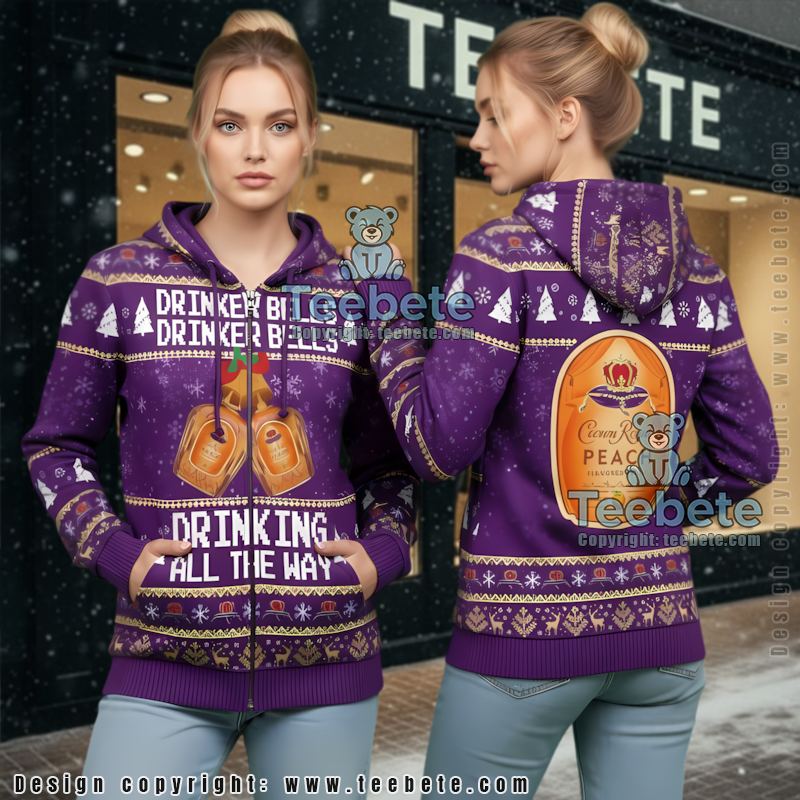 Crown Royal Christmas Reindeer Holiday Ugly Christmas 3D Hoodie