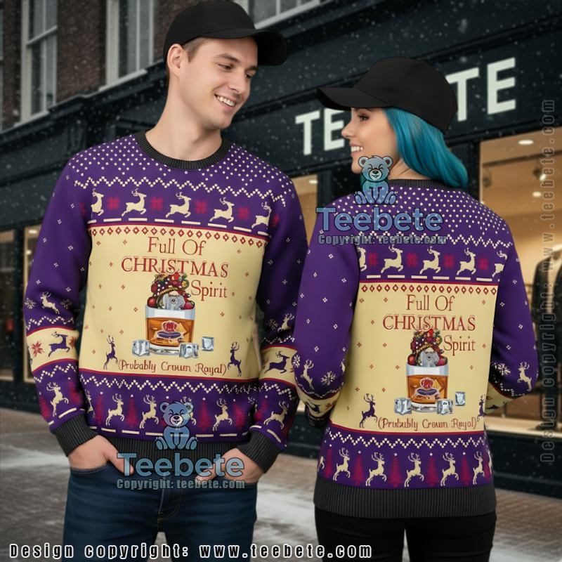 Crown Royal Whiskey Ugly Christmas Sweater Probably Crown Royal Top