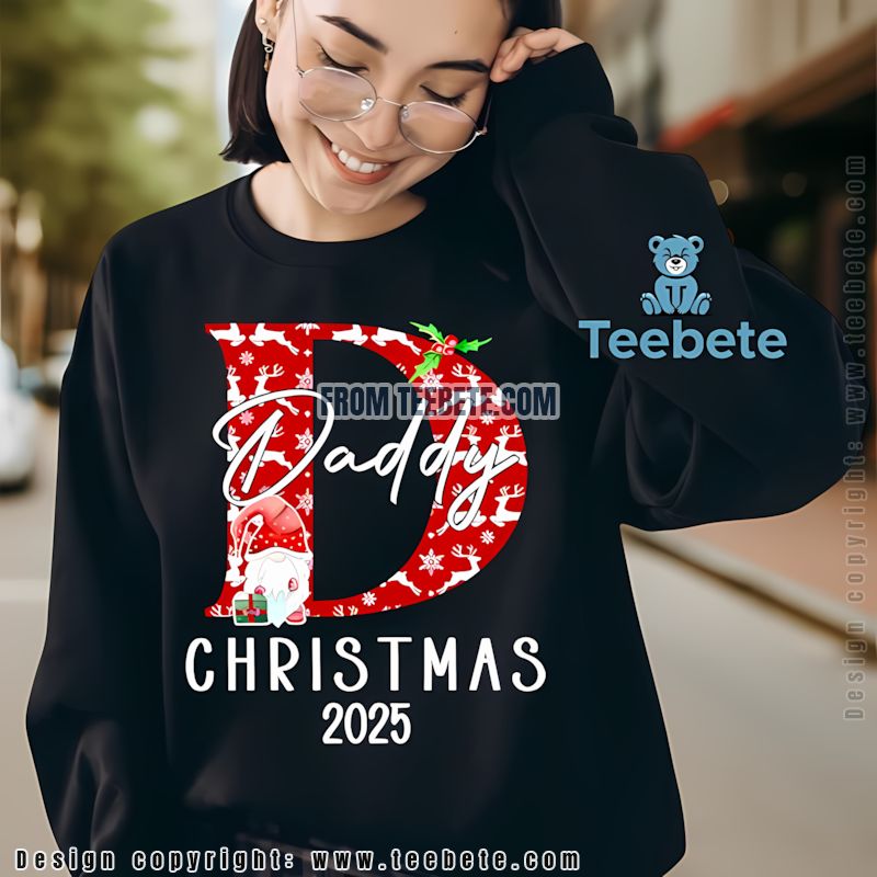 Daddy Christmas 2025 Long Sleeve New Dad Gift Christmas Gnome Daddy Christmas 2025 Long Sleeve New Dad Gift Christmas Gnome