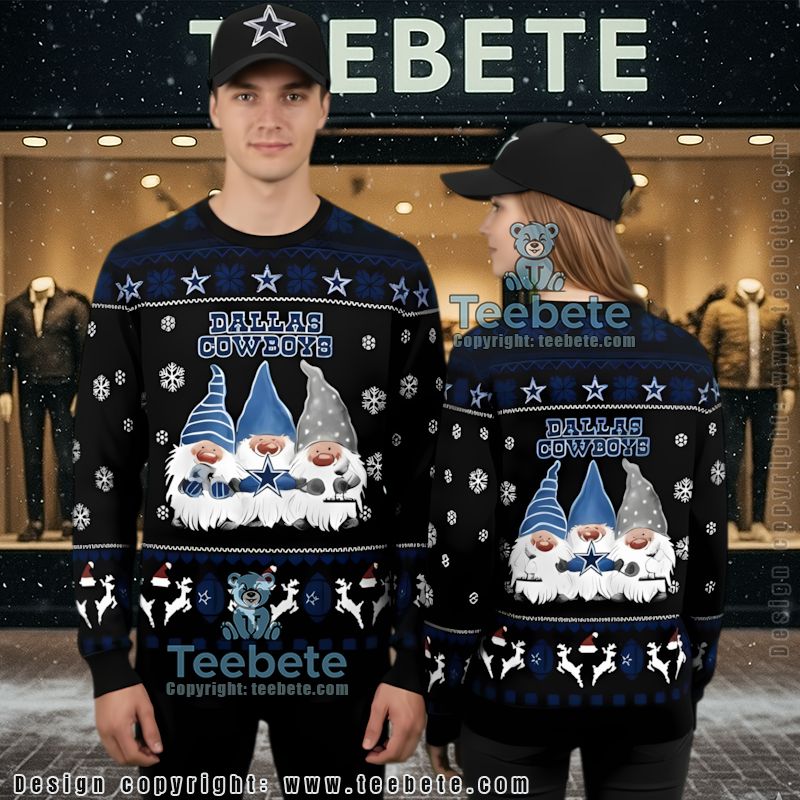 Dallas Cowboys Blue Ugly Sweater Snomes Collection