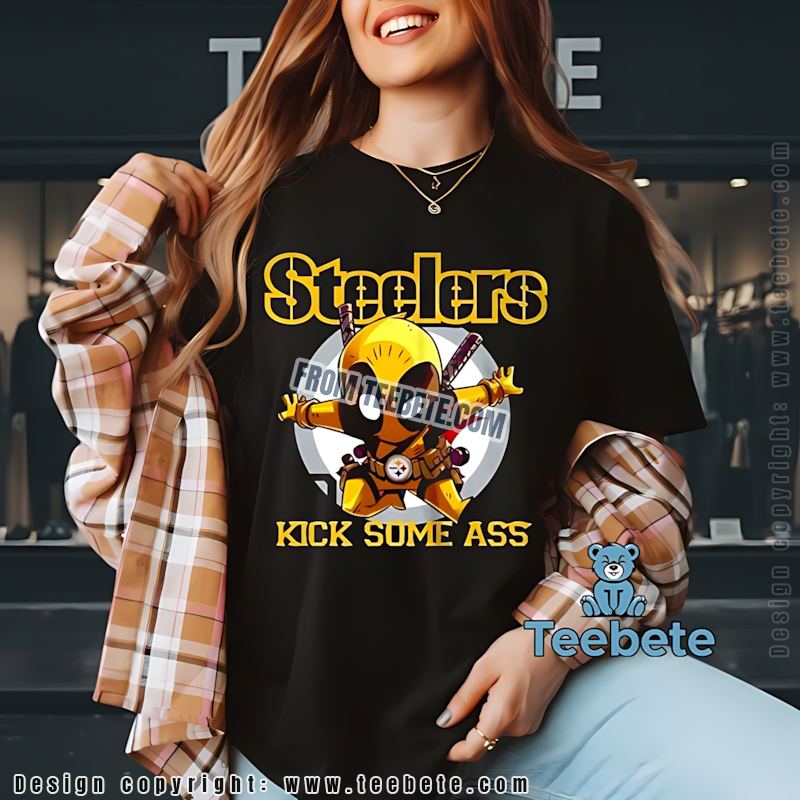 Deadpool Steelers Kick Some Ass Shirt Marvel Nfl Crossover