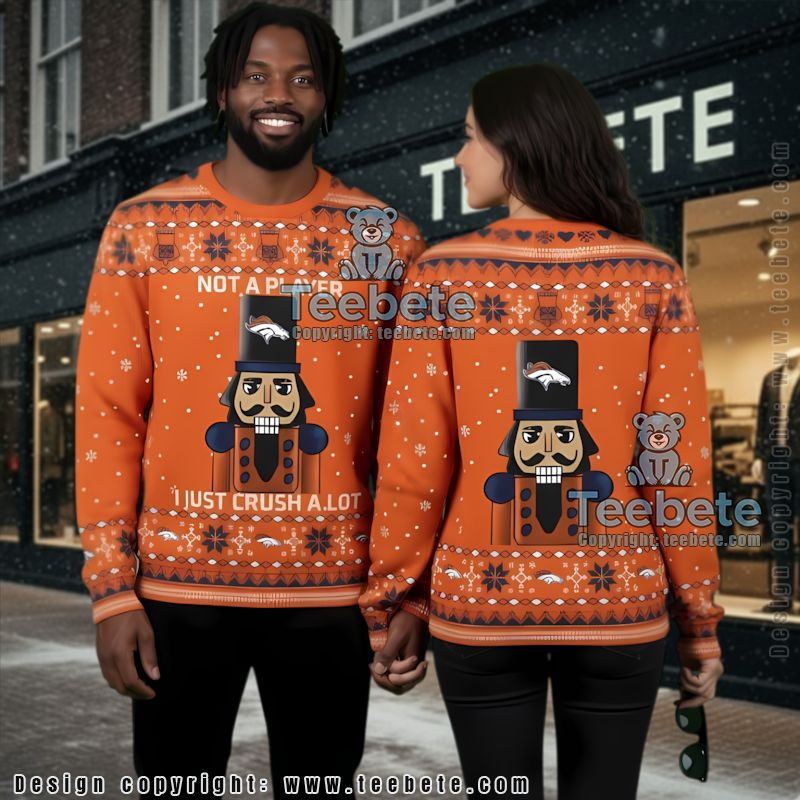 Denver Broncos A Player Ugly Christmas Sweater Cute Orange