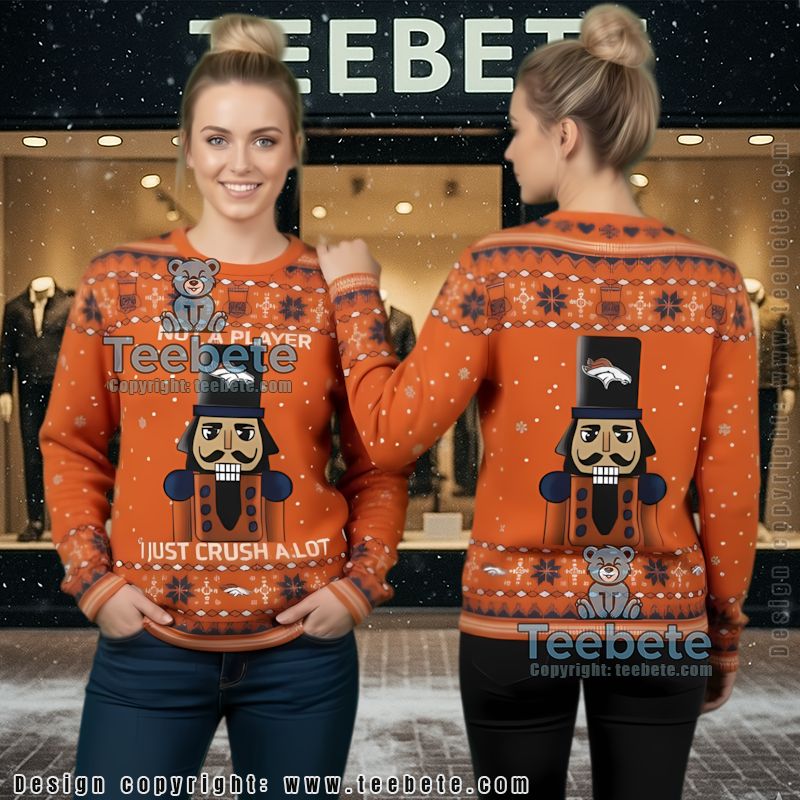 Denver Broncos A Player Ugly Christmas Sweater Cute Orange Denver Broncos A Player Ugly Christmas Sweater Cute Orange