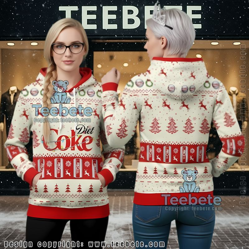 Deep Eddy Vodka Reindeer Snowy Night Ugly Christmas 3D Hoodie