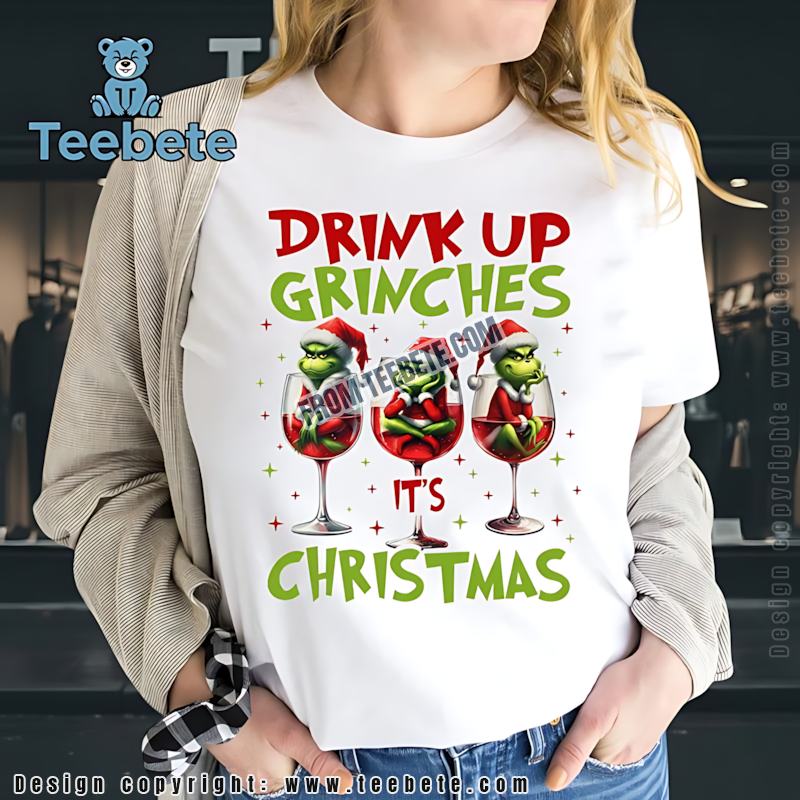 Drinking Santa Christmas Shirt Its The Most Wonderful Time For A Beer
