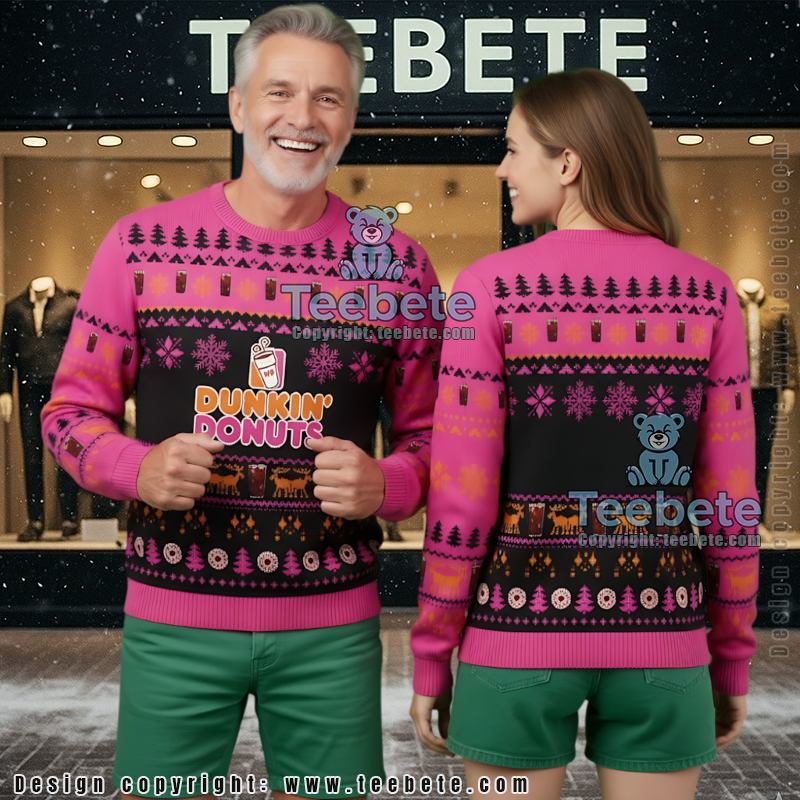 Dunkin Donuts Ugly Christmas Sweater 3D Print