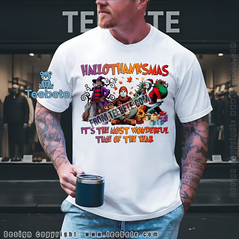 Freddy Michael Jason Hallothanksmas Shirt Wonderful Time Of Year