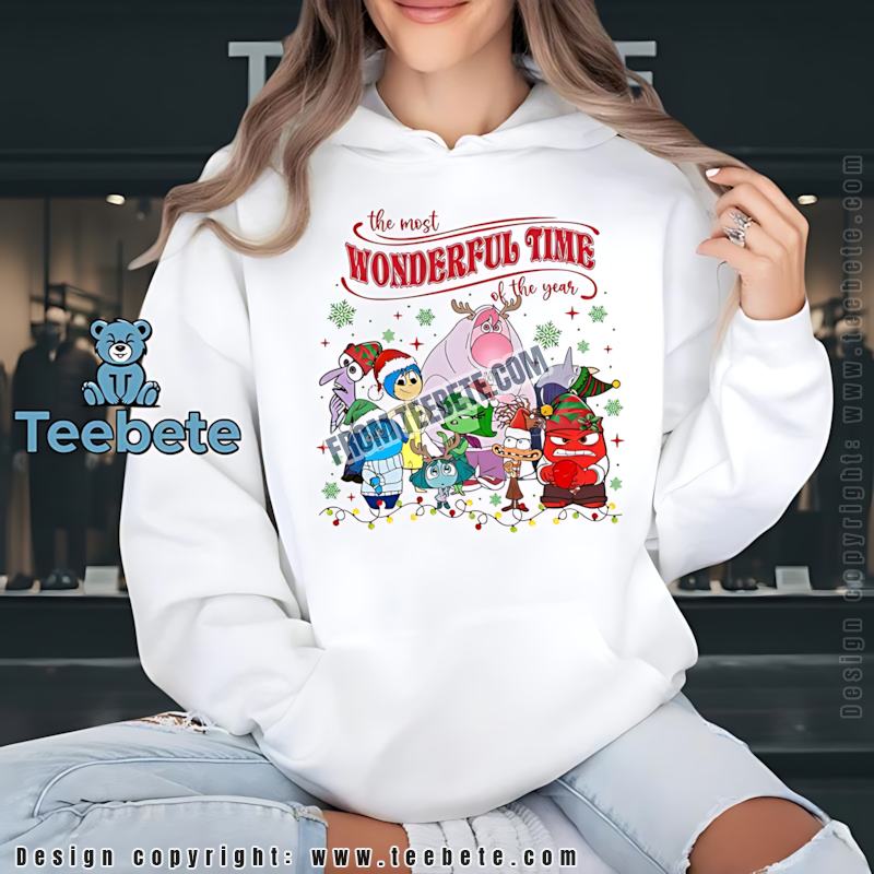 Funny Disney Pixar Characters Christmas Hoodie Most Wonderful Time Of The Year Funny Disney Pixar Characters Christmas Hoodie Most Wonderful Time Of The Year