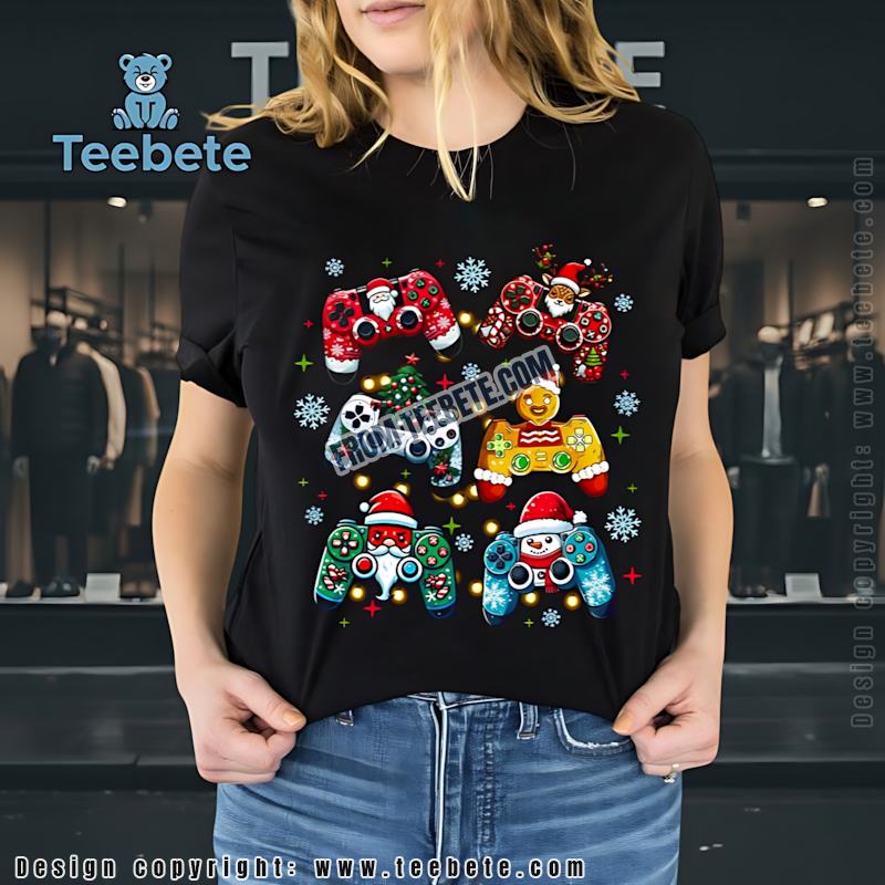 Funny Gingerbread Man Controller Shirt For Gamers