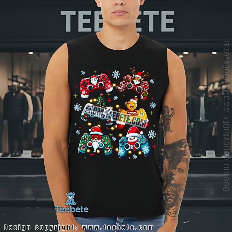 Funny Gingerbread Man Controller Tanktop For Gamers Funny Gingerbread Man Controller Tanktop For Gamers