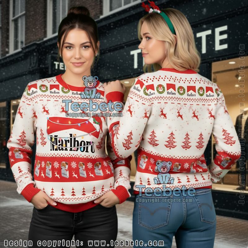Funny Marlboro Ugly Christmas Sweater Men Women