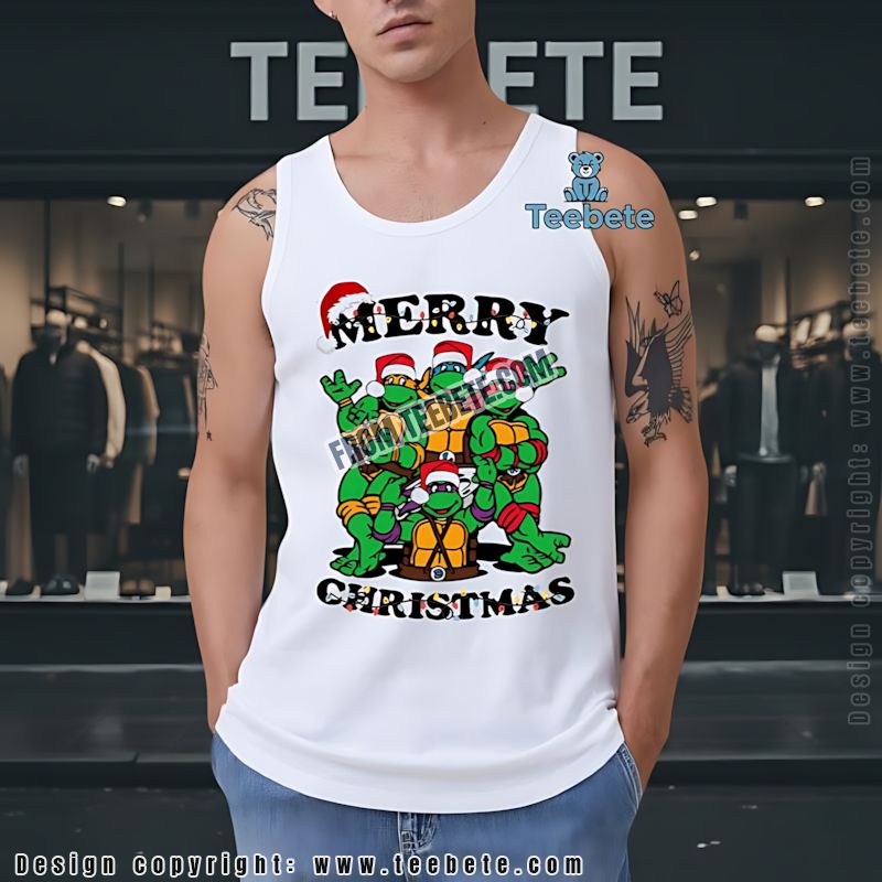 Funny Ninja Turtles Christmas Tanktop Merry Christmas Holiday Funny Ninja Turtles Christmas Tanktop Merry Christmas Holiday