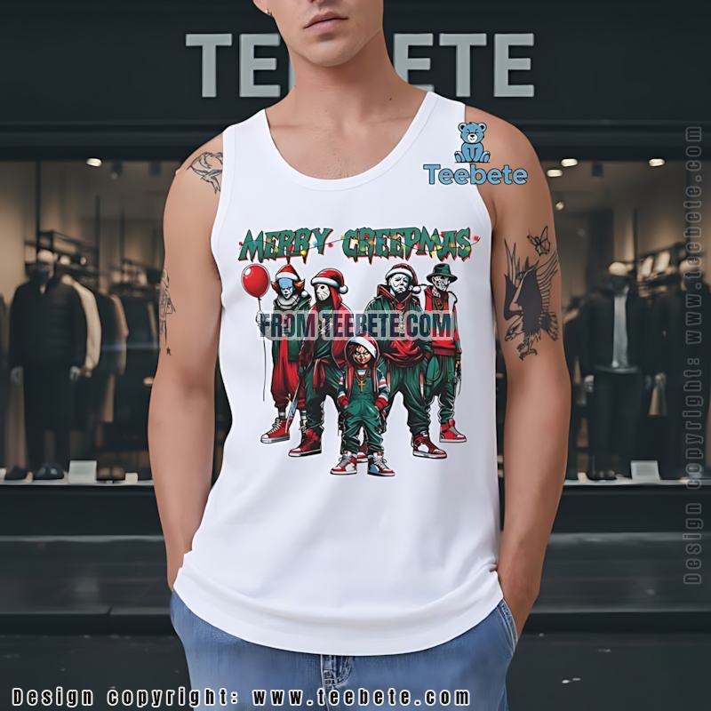 Gangsta Merry Creepmas Tanktop Horror Characters Christmas Gangsta Merry Creepmas Tanktop Horror Characters Christmas