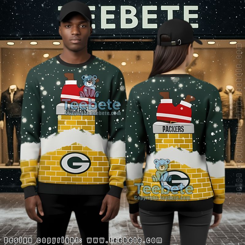 Green Bay Packers Mickey Player Disney Most Ugly Christmas Sweater Yellow