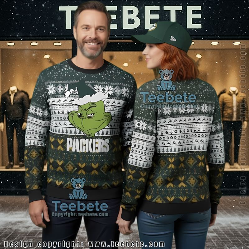 Green Bay Packers Grinch Fan Naughty Ugly Sweater