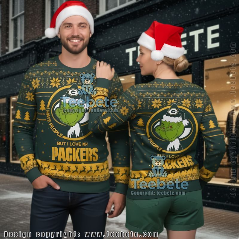 Green Bay Packers Grinch Love Ugly Sweater Christmas Party Green Bay Packers Grinch Love Ugly Sweater Christmas Party