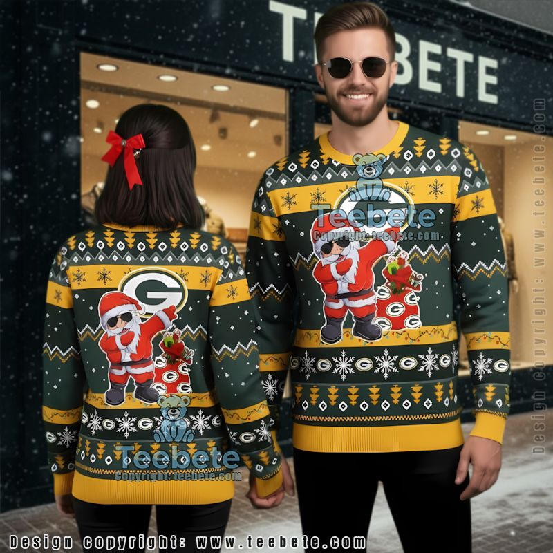 Green Bay Packers Santa Claus Snowman Best Christmas Ugly Sweaters