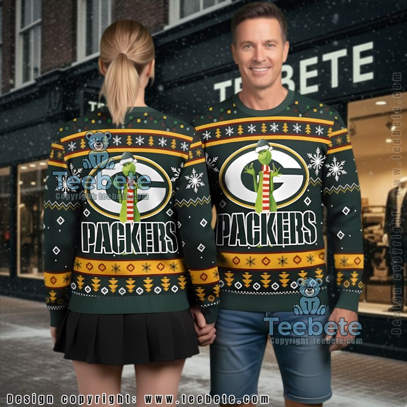 Green Bay Packers The Grinch Xmas Womens Ugly Christmas Sweater