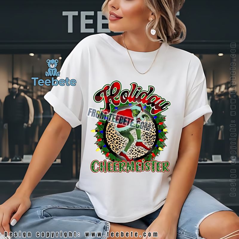 Grinch Holiday Cheermeister Shirt Leopard Plaid Christmas Apparel