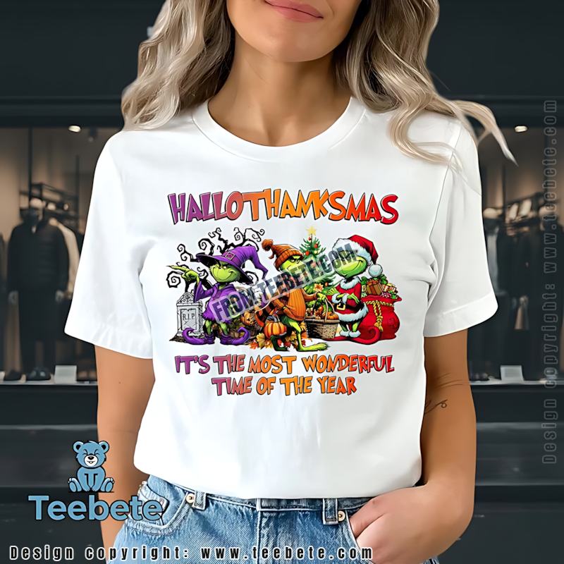 Happy Hallothanksmas Stitch Shirt Disney Stitch Holiday Transition