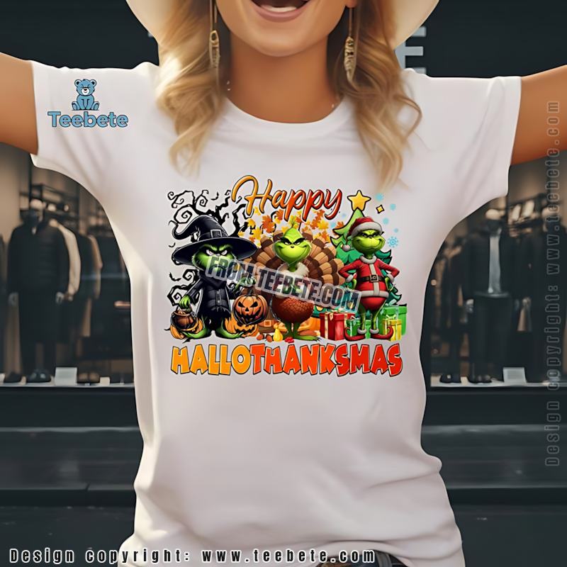 Hallothanksmas Grinch Shirt Most Wonderful Time Of The Year Hallothanksmas Grinch Shirt Most Wonderful Time Of The Year