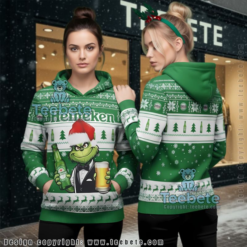 Guinness Deer Christmas Lights Ugly Christmas 3D Hoodie Personalized Gift