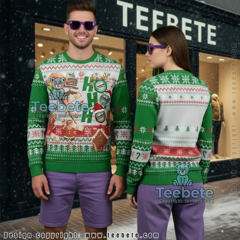 Heineken Ugly Christmas Sweater Funny Green Beer Party Apparel