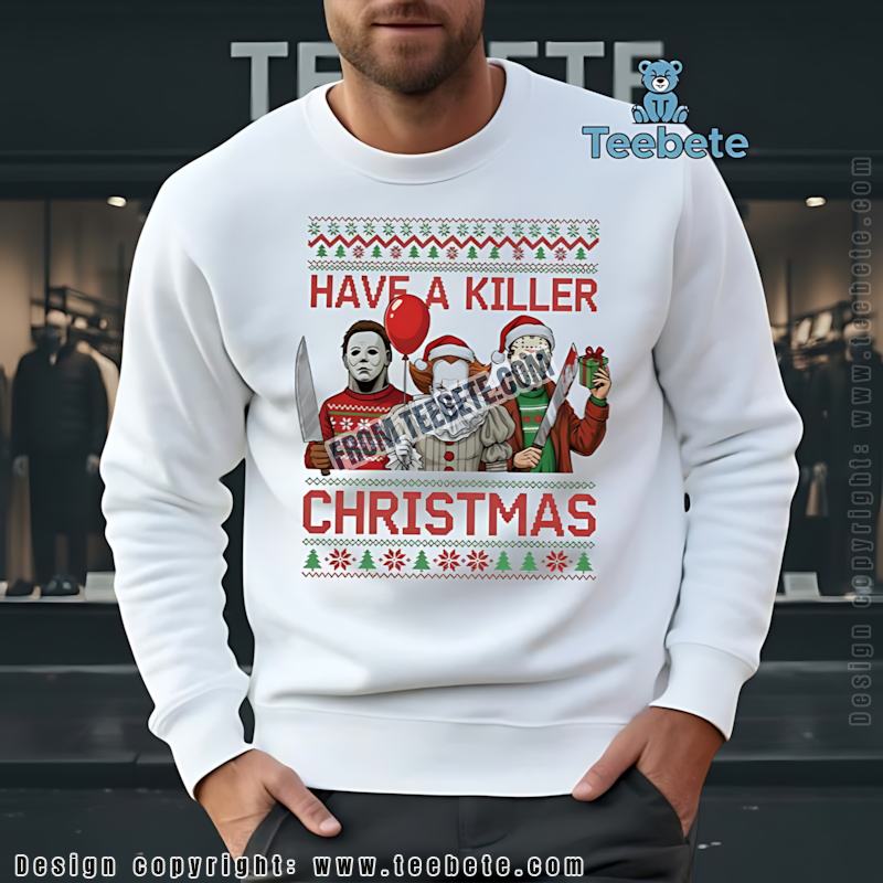 Horror Movie Have A Killer Christmas Long Sleeve Michael Myers Pennywise Jason Voorhees Horror Movie Have A Killer Christmas Long Sleeve Michael Myers Pennywise Jason Voorhees