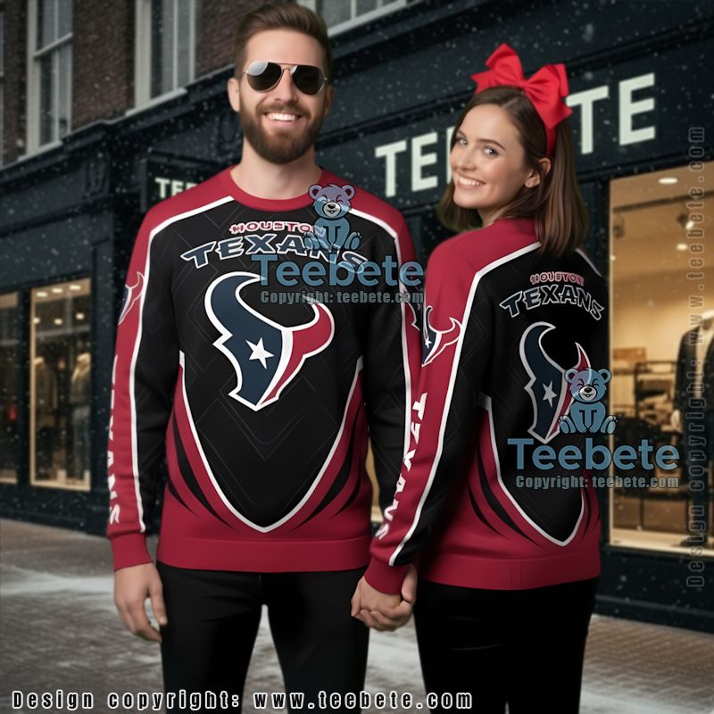 Houston Texans Football Ugly Sweater Red Black