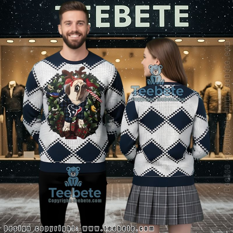 Houston Texans Mickey Mouse Ugly Christmas Sweater Womens Red