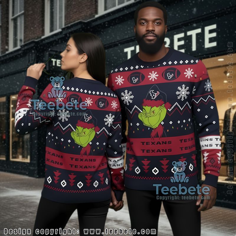 Houston Texans The Grinch Ugly Christmas Sweater Best Red