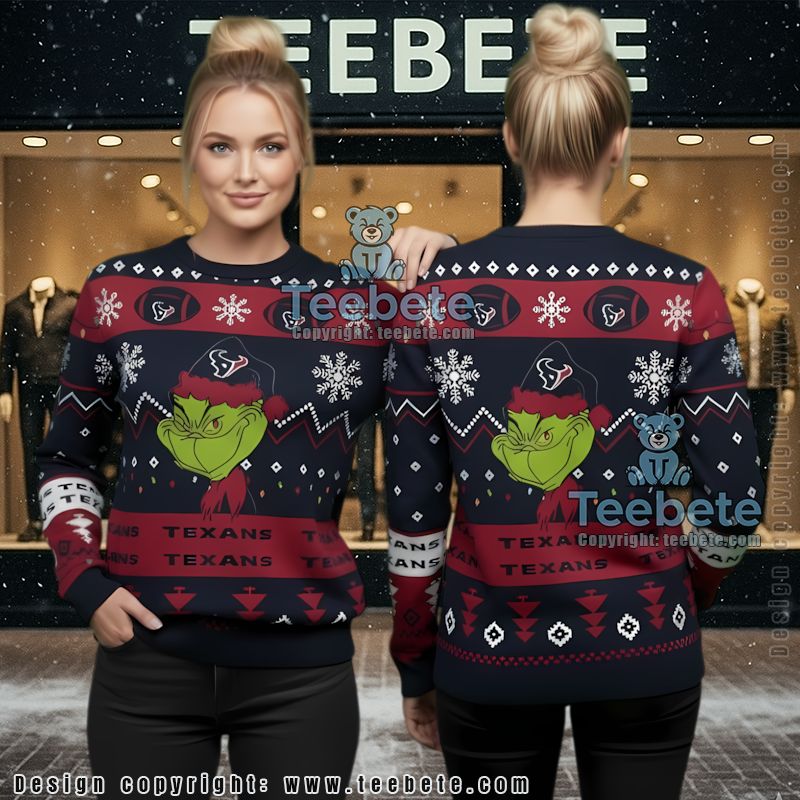 Houston Texans The Grinch Ugly Christmas Sweater Best Red Houston Texans The Grinch Ugly Christmas Sweater Best Red