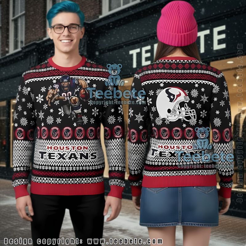 Houston Texans Ugly Sweater Black Naughty