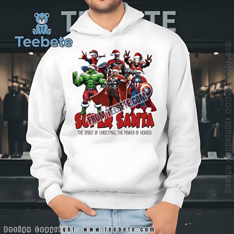 Hulk Thor Cap Iron Man Christmas Hoodie Super Santa Holiday Hulk Thor Cap Iron Man Christmas Hoodie Super Santa Holiday