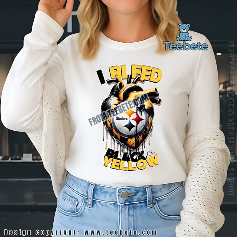 I Bleed Black And Yellow SLong Sleevelers Fan Shirt I Bleed Black And Yellow SLong Sleevelers Fan Shirt