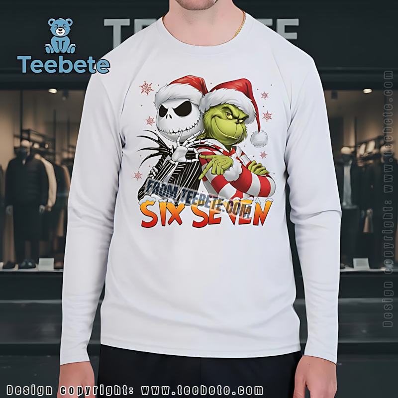 Jack Skellington And Grinch Six Seven Christmas Long Sleeve Jack Skellington And Grinch Six Seven Christmas Long Sleeve