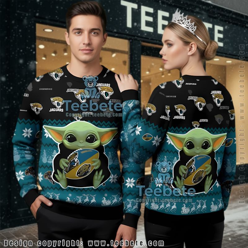 Jacksonville Jaguars Baby Yoda Ugly Sweater Black
