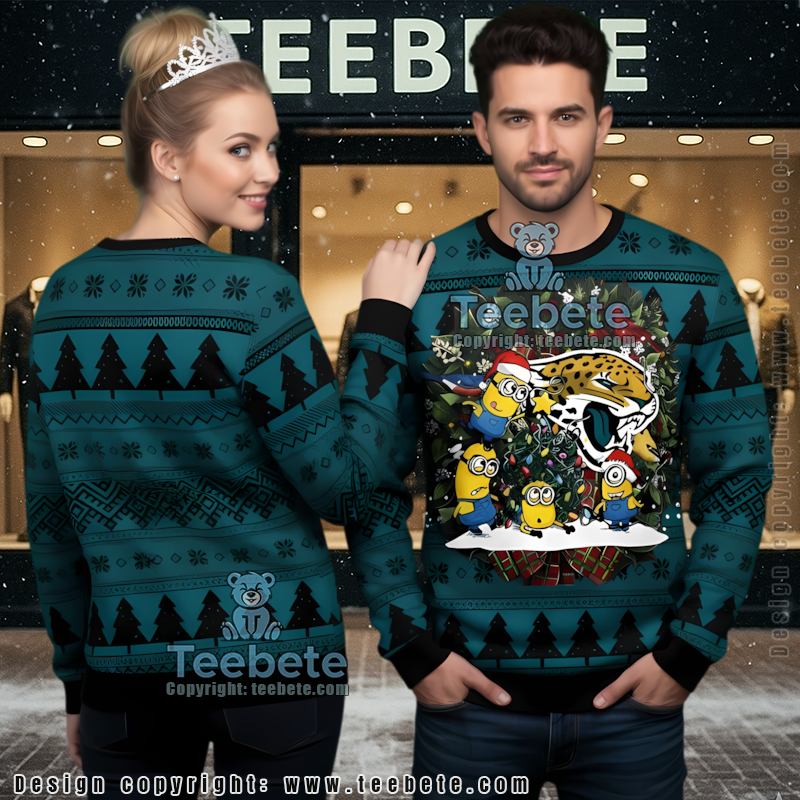 Jacksonville Jaguars Christmas Mickey Player Ugly Christmas Sweatshirt Blue