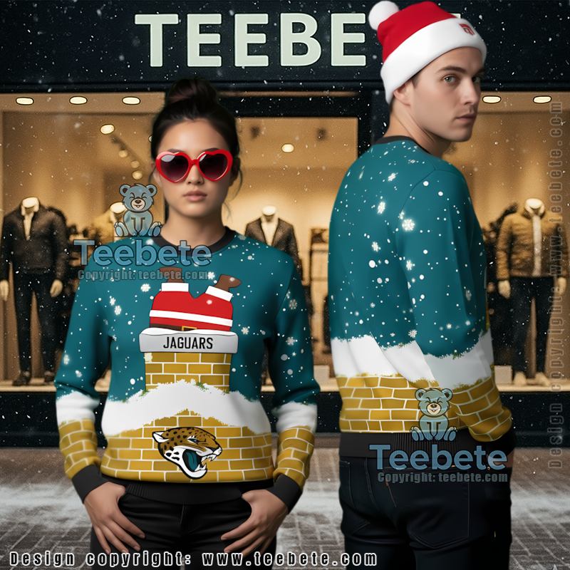 Jacksonville Jaguars Santa Claus Ugly Christmas Sweater Black Most