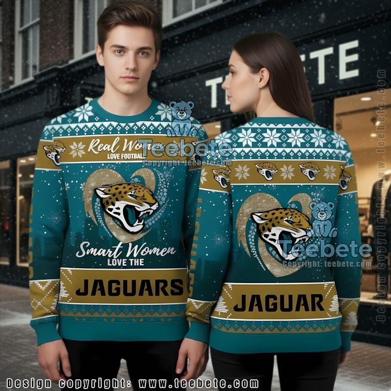 Jacksonville Jaguars Smart Women Love Ugly Christmas Sweaters Green Best
