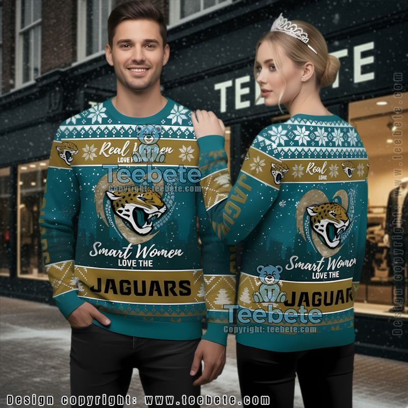 Jacksonville Jaguars Smart Women Love Ugly Christmas Sweaters Green Best Jacksonville Jaguars Smart Women Love Ugly Christmas Sweaters Green Best