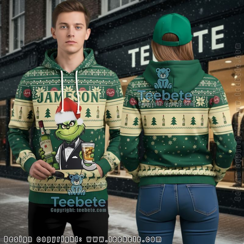 Jagermeister Ugly Christmas 3D Hoodie Holiday Liquor Fan Gift