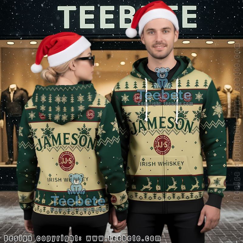 Jameson Grinch Whiskey Ugly Christmas 3D Hoodie Print Jameson Grinch Whiskey Ugly Christmas 3D Hoodie Print